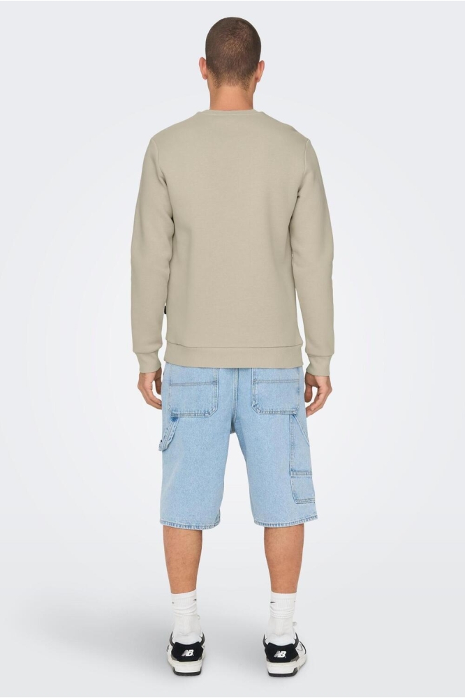 ONSCERES CREW NECK NOOS 22018683 Silver Lining